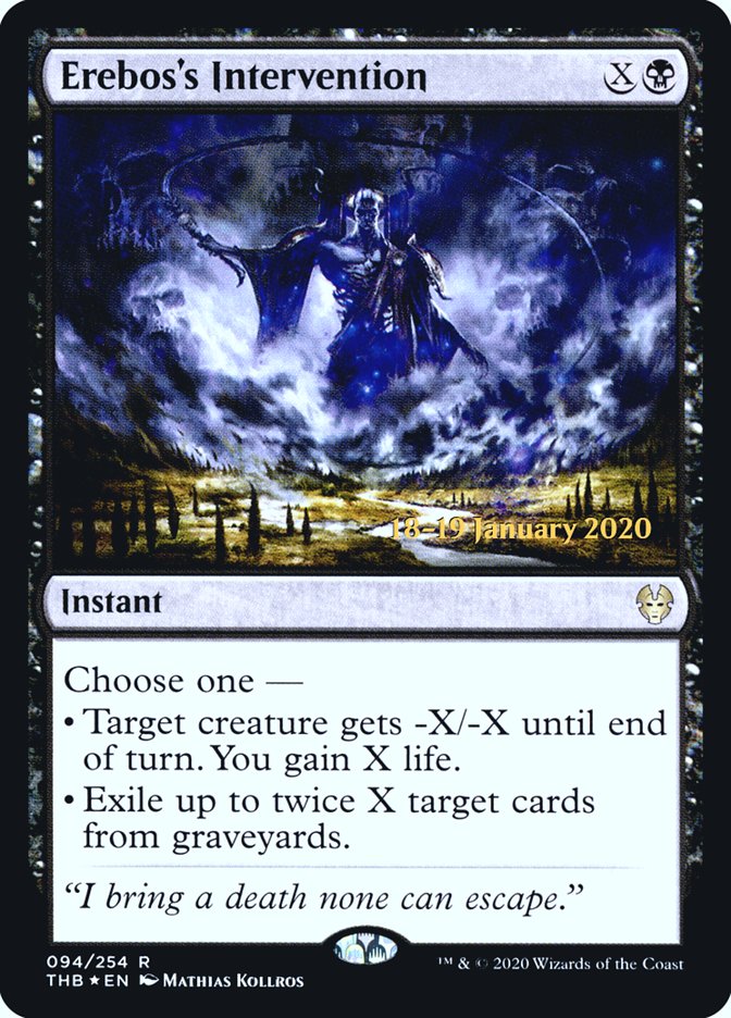 Erebos's Intervention [Theros Beyond Death Prerelease Promos] | Game Master's Emporium (The New GME)