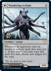 Wandering Archaic // Explore the Vastlands [Strixhaven: School of Mages Prerelease Promos] | Game Master's Emporium (The New GME)
