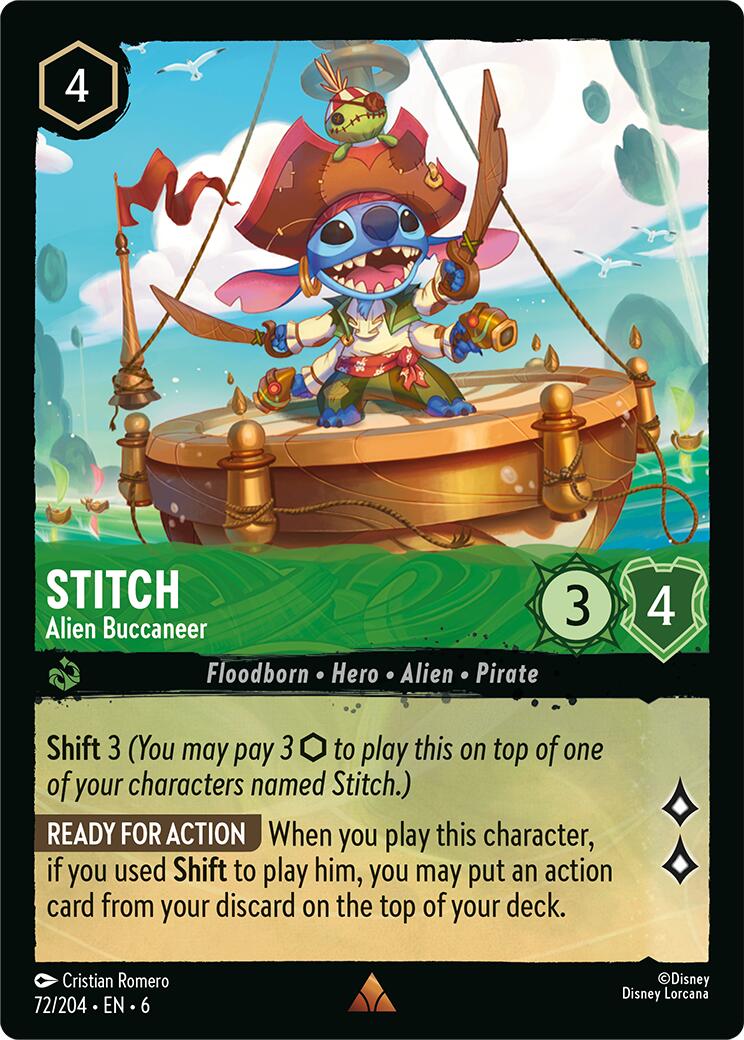 Stitch - Alien Buccaneer (72/204) [Azurite Sea] | Game Master's Emporium (The New GME)