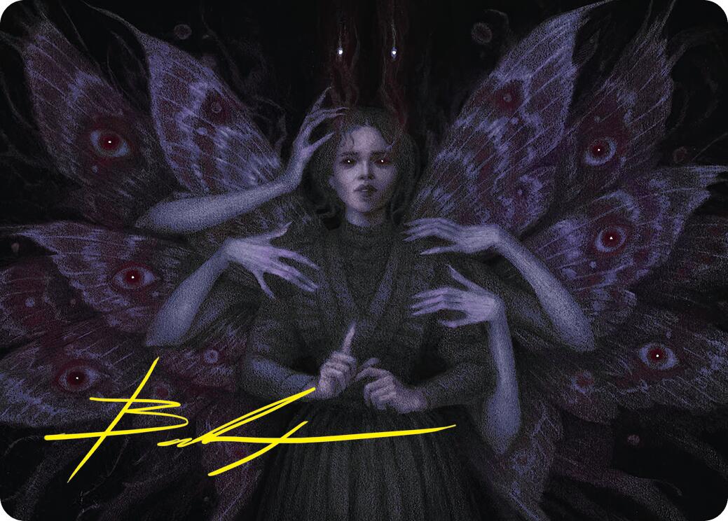 Demonic Counsel Art Card (7/54) (Gold-Stamped Signature) [Duskmourn: House of Horror Art Series] | Game Master's Emporium (The New GME)