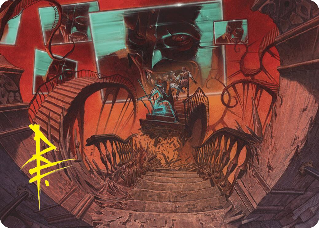 Let's Play a Game Art Card (Gold-Stamped Signature) [Duskmourn: House of Horror Art Series] | Game Master's Emporium (The New GME)