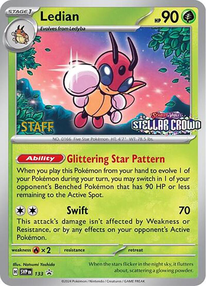 Ledian (133) (Staff Promo) [Scarlet & Violet: Black Star Promos] | Game Master's Emporium (The New GME)