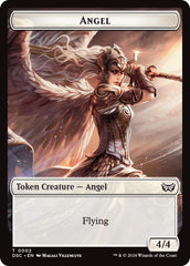 Angel // Glimmer Double-Sided Token [Duskmourn: House of Horror Commander Tokens] | Game Master's Emporium (The New GME)