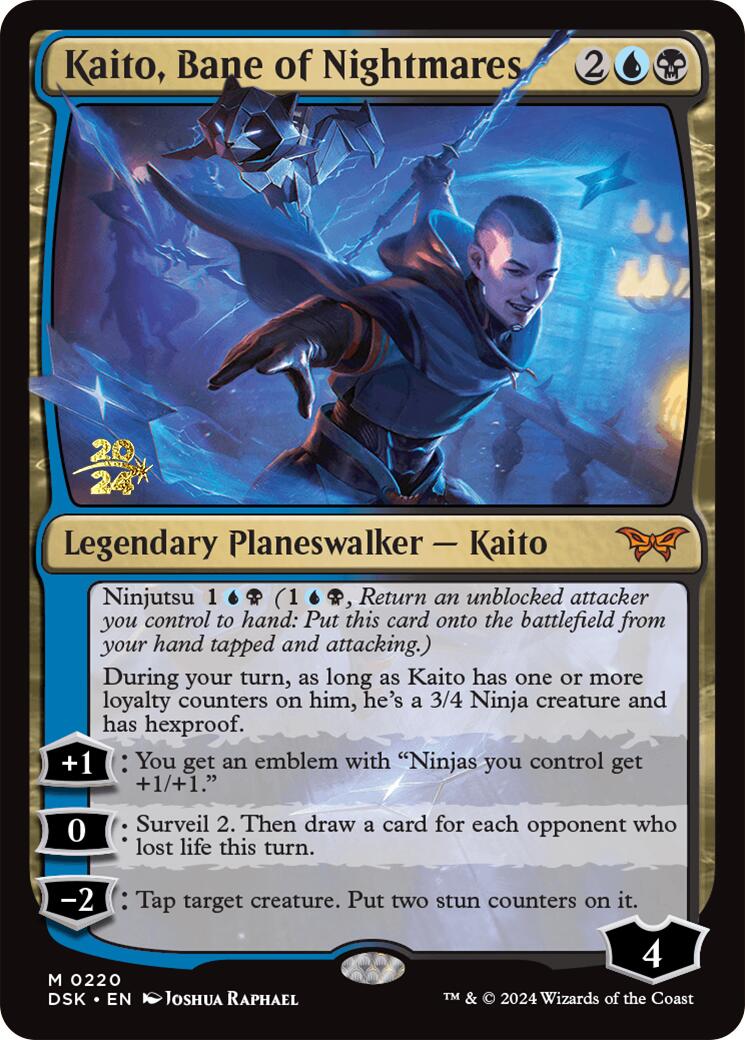 Kaito, Bane of Nightmares [Duskmourn: House of Horror Prerelease Promos] | Game Master's Emporium (The New GME)