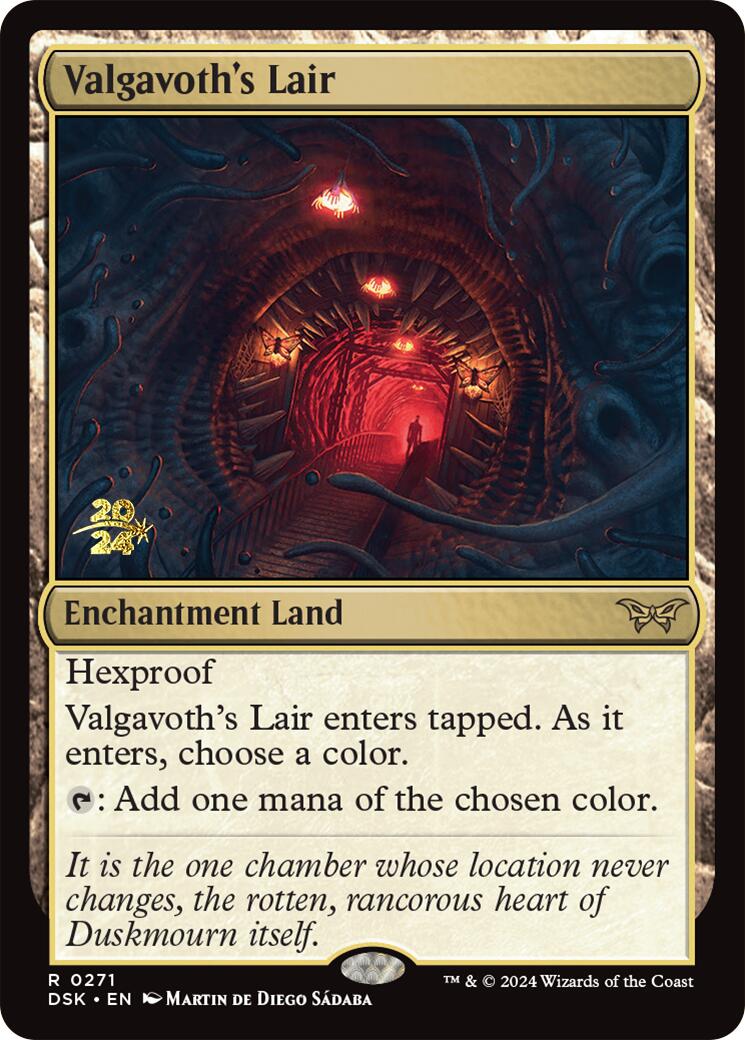 Valgavoth's Lair [Duskmourn: House of Horror Prerelease Promos] | Game Master's Emporium (The New GME)