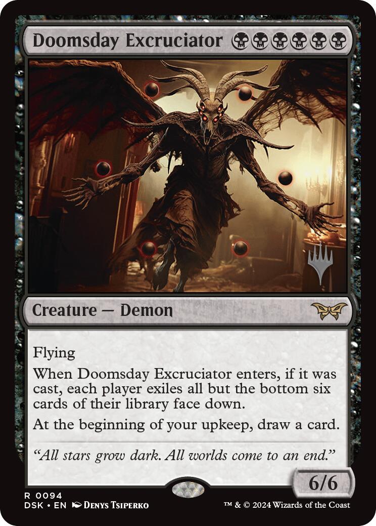 Doomsday Excruciator (Promo Pack) [Duskmourn: House of Horror Promos] | Game Master's Emporium (The New GME)