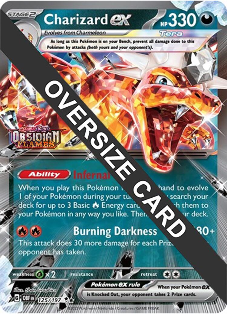 Charizard ex (125/197 - Jumbo Card) [Scarlet & Violet: Obsidian Flames] | Game Master's Emporium (The New GME)