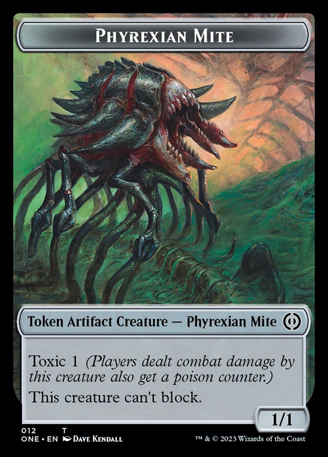 Phyrexian Mite (011) // Phyrexian Mite (012) Double-Sided Token [Phyrexia: All Will Be One Tokens] | Game Master's Emporium (The New GME)