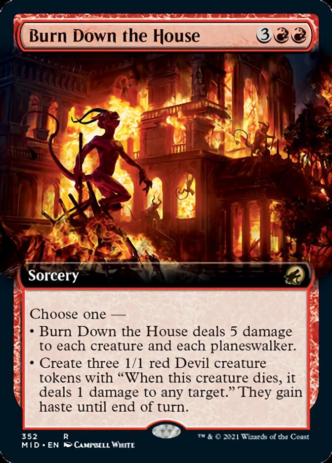 Burn Down the House (Extended Art) [Innistrad: Midnight Hunt] | Game Master's Emporium (The New GME)