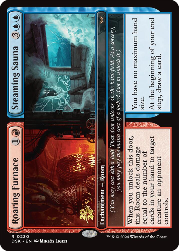 Roaring Furnace // Steaming Sauna [Duskmourn: House of Horror Prerelease Promos] | Game Master's Emporium (The New GME)