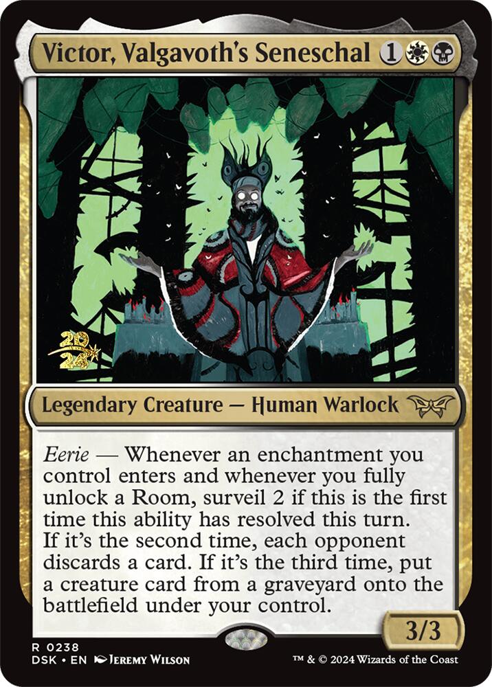 Victor, Valgavoth's Seneschal [Duskmourn: House of Horror Prerelease Promos] | Game Master's Emporium (The New GME)