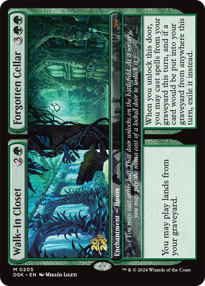 Walk-In Closet // Forgotten Cellar [Duskmourn: House of Horror Prerelease Promos] | Game Master's Emporium (The New GME)