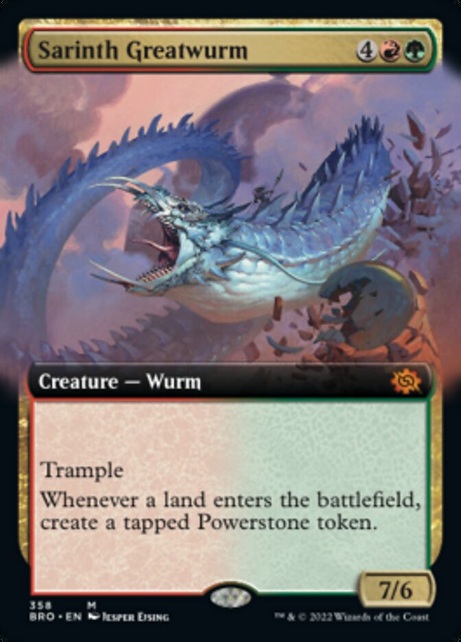 Sarinth Greatwurm (Extended Art) [The Brothers' War] | Game Master's Emporium (The New GME)