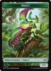 Wurm (0019) // Insect (0010) Double-Sided Token [Duskmourn: House of Horror Commander Tokens] | Game Master's Emporium (The New GME)