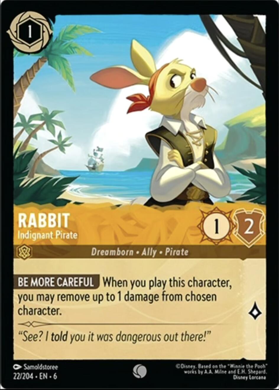 Rabbit - Indignant Pirate (22/204) [Azurite Sea] | Game Master's Emporium (The New GME)