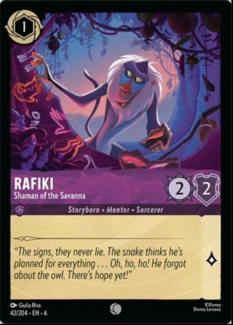 Rafiki - Shaman of the Savanna (42/204) [Azurite Sea] | Game Master's Emporium (The New GME)
