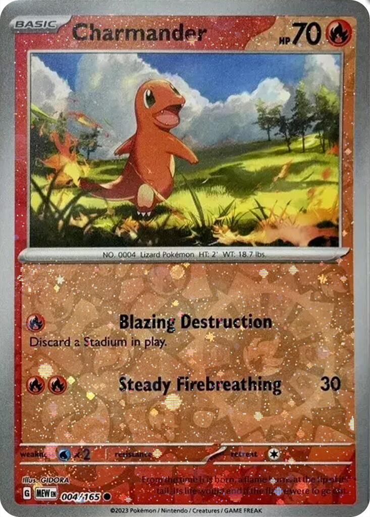 Charmander (004/165) (Cosmos Holo) (Costco Exclusive) [Miscellaneous Cards] | Game Master's Emporium (The New GME)