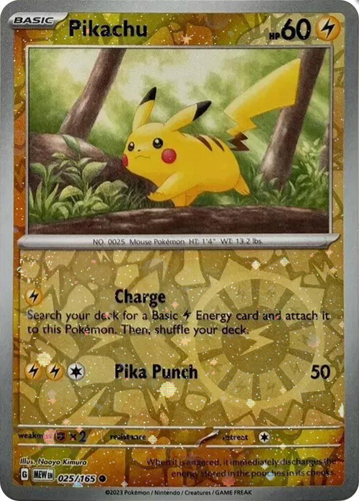 Pikachu (025/165) (Cosmos Holo) (Costco Exclusive) [Miscellaneous Cards] | Game Master's Emporium (The New GME)