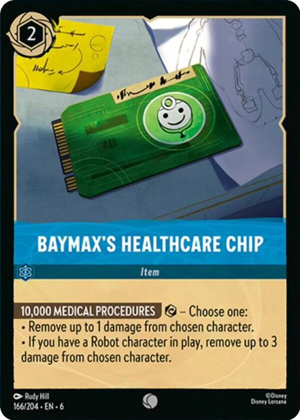 Baymax's Healthcare Chip (166/204) [Azurite Sea] | Game Master's Emporium (The New GME)