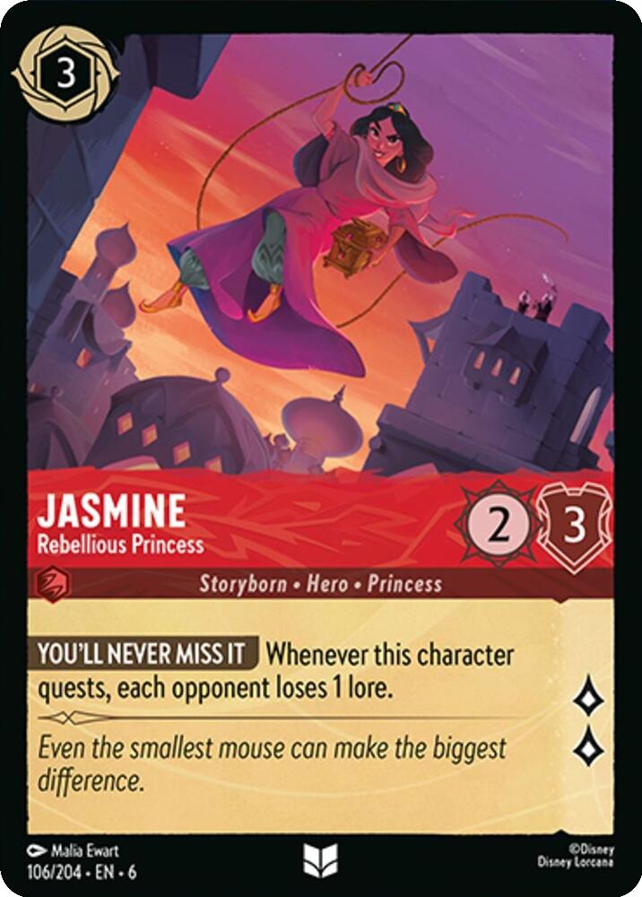 Jasmine - Rebellious Princess (106/204) [Azurite Sea] | Game Master's Emporium (The New GME)