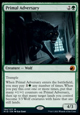 Primal Adversary (Promo Pack) [Innistrad: Midnight Hunt Promos] | Game Master's Emporium (The New GME)