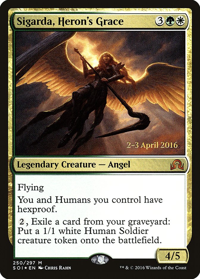 Sigarda, Heron's Grace [Shadows over Innistrad Prerelease Promos] | Game Master's Emporium (The New GME)