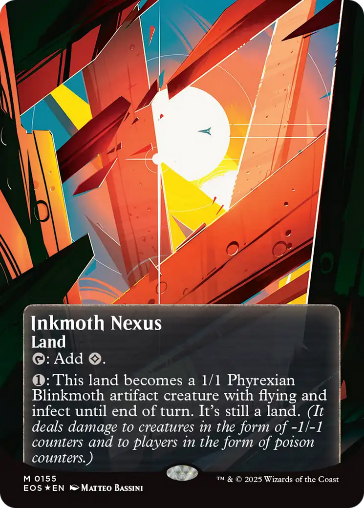 Inkmoth Nexus (0155) (Borderless) (Galaxy Foil) [Edge of Eternities: Stellar Sights] | Game Master's Emporium (The New GME)