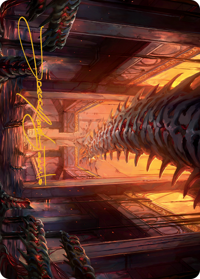Bloodfell Caves Art Card (Gold-Stamped Signature) [March of the Machine Art Series] | Game Master's Emporium (The New GME)