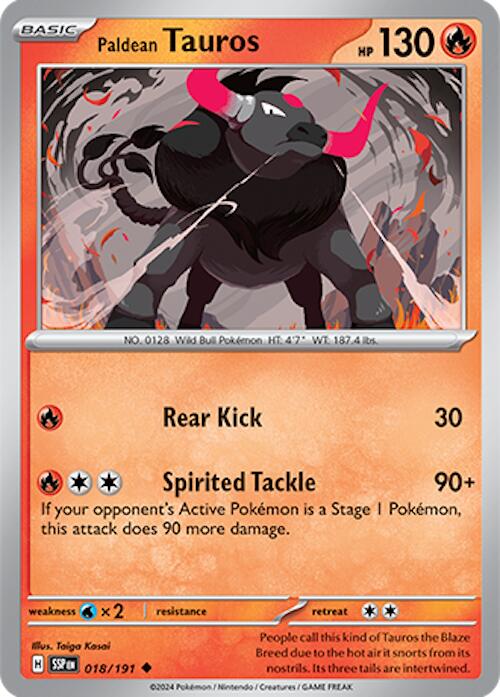 Paldean Tauros (018/191) [Scarlet & Violet: Surging Sparks] | Game Master's Emporium (The New GME)