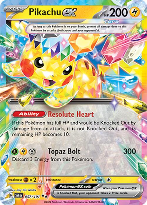 Pikachu ex (057/191) [Scarlet & Violet: Surging Sparks] | Game Master's Emporium (The New GME)