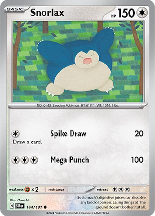 Snorlax (144/191) [Scarlet & Violet: Surging Sparks] | Game Master's Emporium (The New GME)