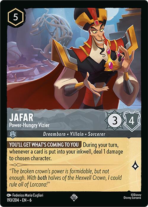 Jafar - Power-Hungry Vizier (193/204) [Azurite Sea] | Game Master's Emporium (The New GME)