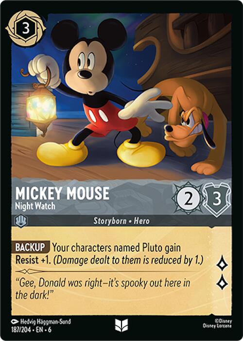 Mickey Mouse - Night Watch (187/204) [Azurite Sea] | Game Master's Emporium (The New GME)