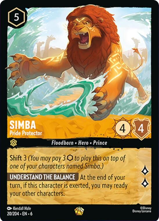 Simba - Pride Protector (20/204) [Azurite Sea] | Game Master's Emporium (The New GME)
