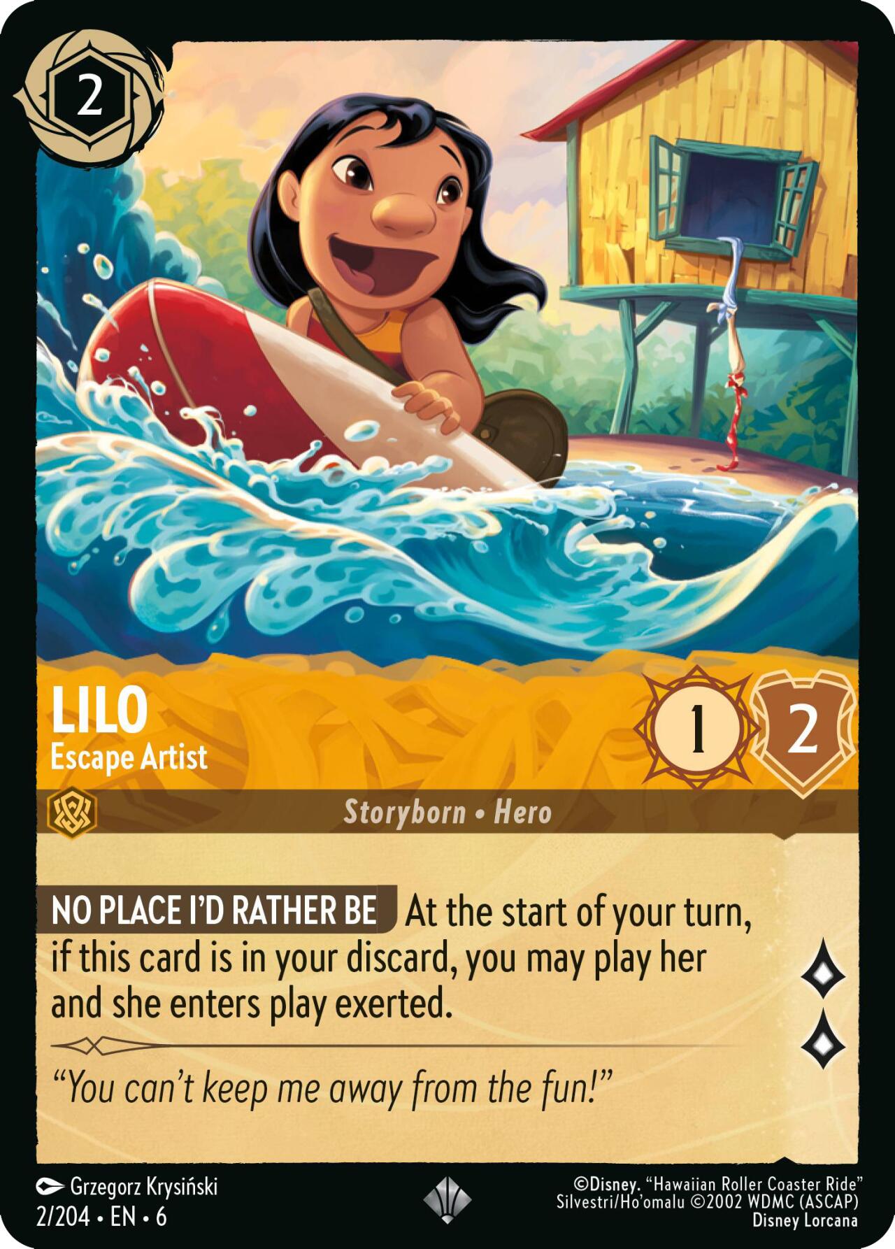 Lilo - Escape Artist (2/204) [Azurite Sea] | Game Master's Emporium (The New GME)