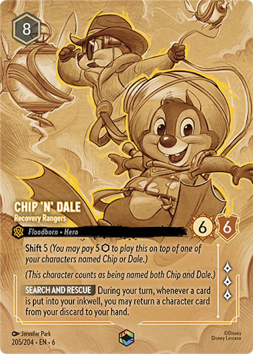 Chip 'n' Dale - Recovery Rangers (Enchanted) (205/204) [Azurite Sea] | Game Master's Emporium (The New GME)