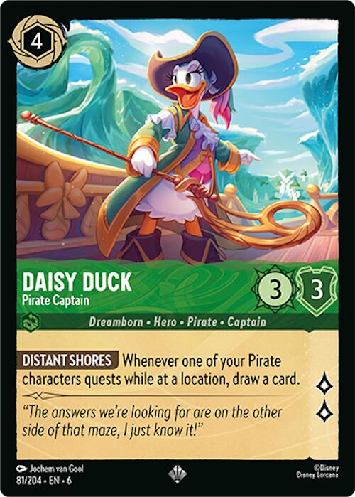 Daisy Duck - Pirate Captain (81/204) [Azurite Sea] | Game Master's Emporium (The New GME)