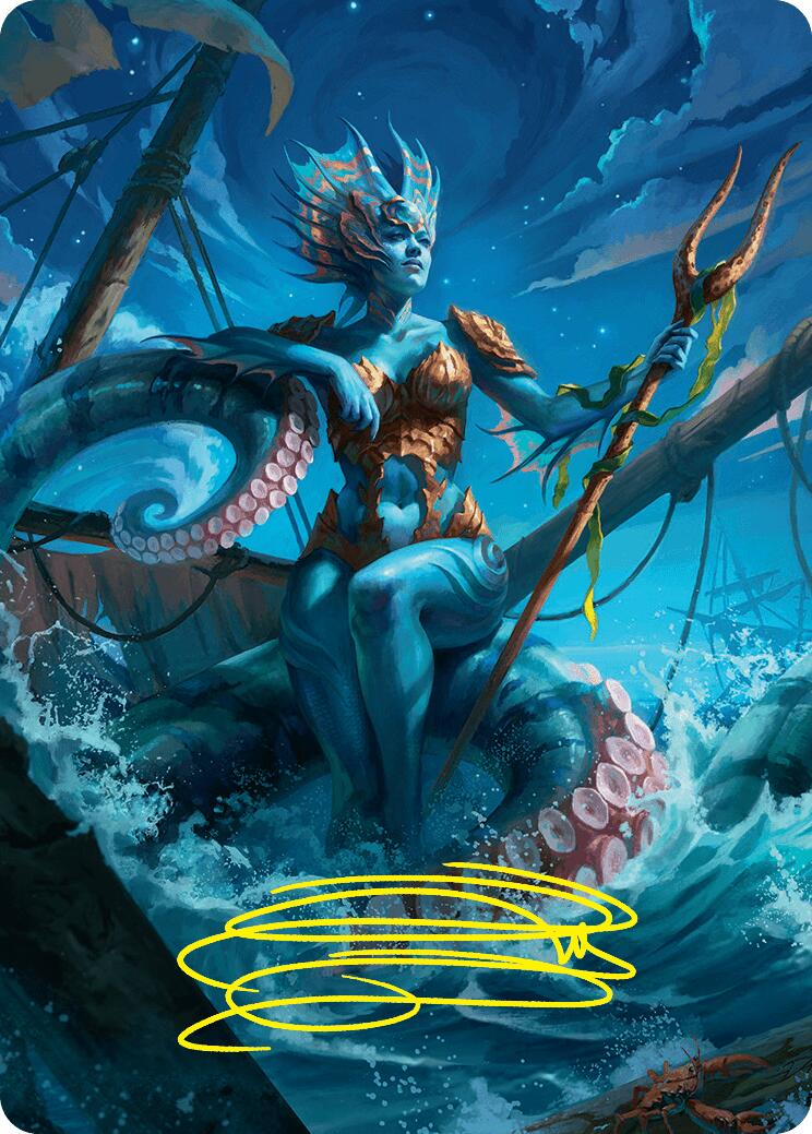 Kiora, the Rising Tide Art Card (30/54) (Gold-Stamped Signature) [Foundations Art Series] | Game Master's Emporium (The New GME)
