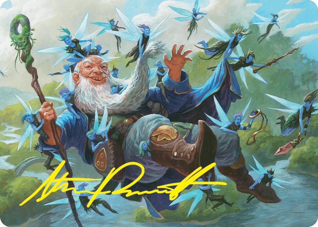Mischievous Mystic Art Card (7/54) (Gold-Stamped Signature) [Foundations Art Series] | Game Master's Emporium (The New GME)