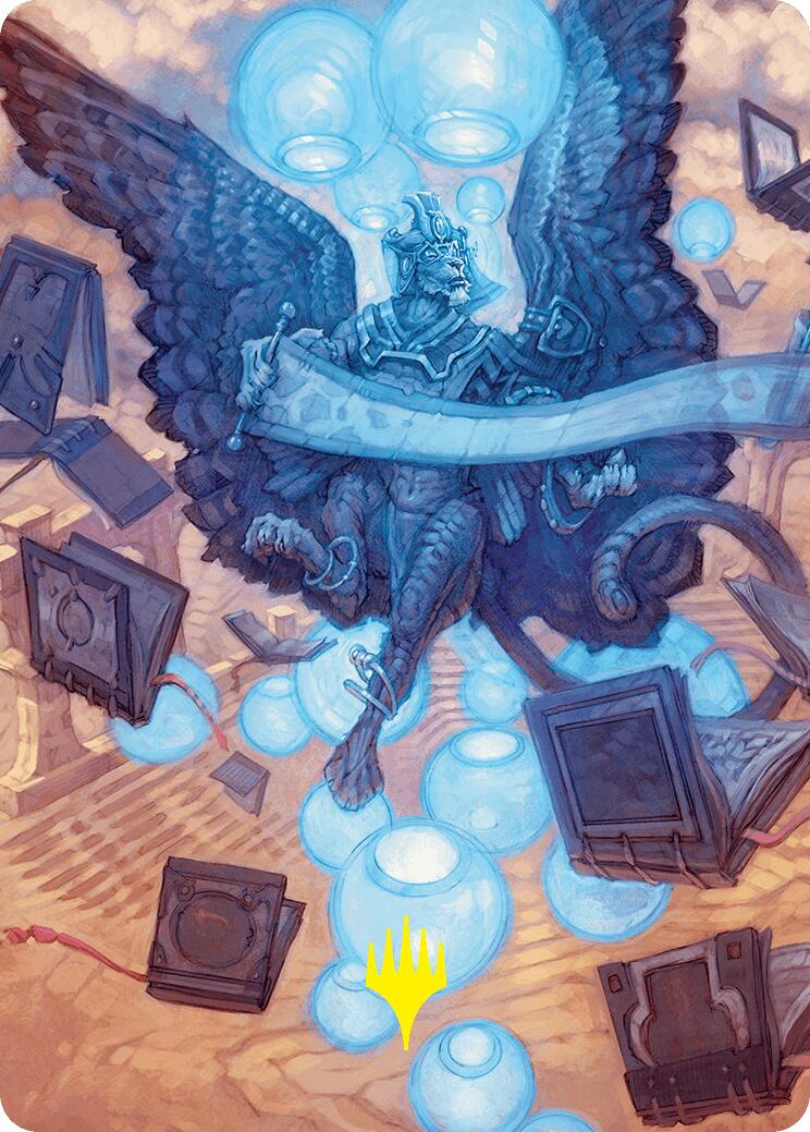 Sphinx of Forgotten Lore Art Card (33/54) (Gold-Stamped Signature) [Foundations Art Series] | Game Master's Emporium (The New GME)