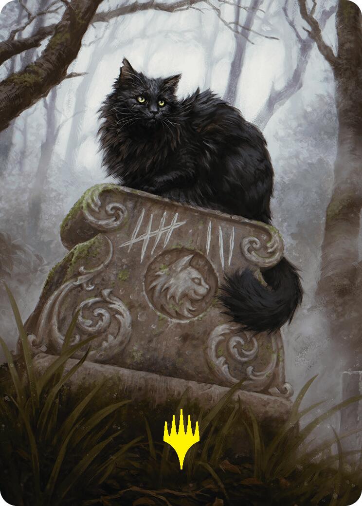 Nine-Lives Familiar 2 Art Card (36/54) (Gold-Stamped Planeswalker Symbol) [Foundations Art Series] | Game Master's Emporium (The New GME)