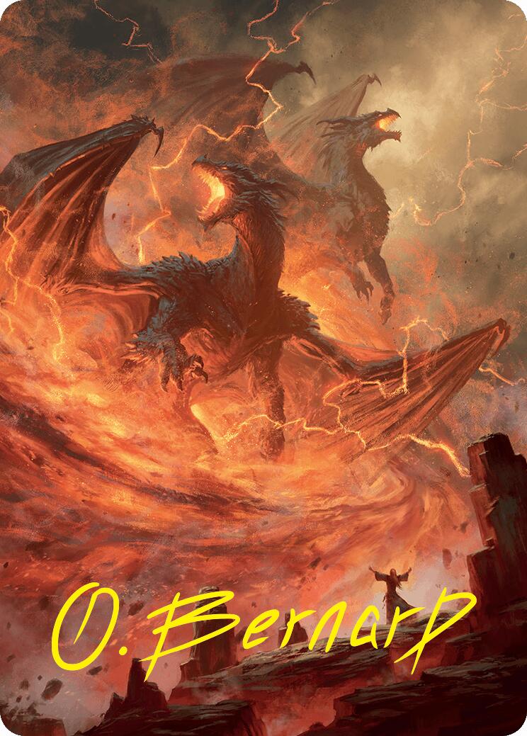 Rite of the Dragoncaller Art Card (38/54) (Gold-Stamped Signature) [Foundations Art Series] | Game Master's Emporium (The New GME)