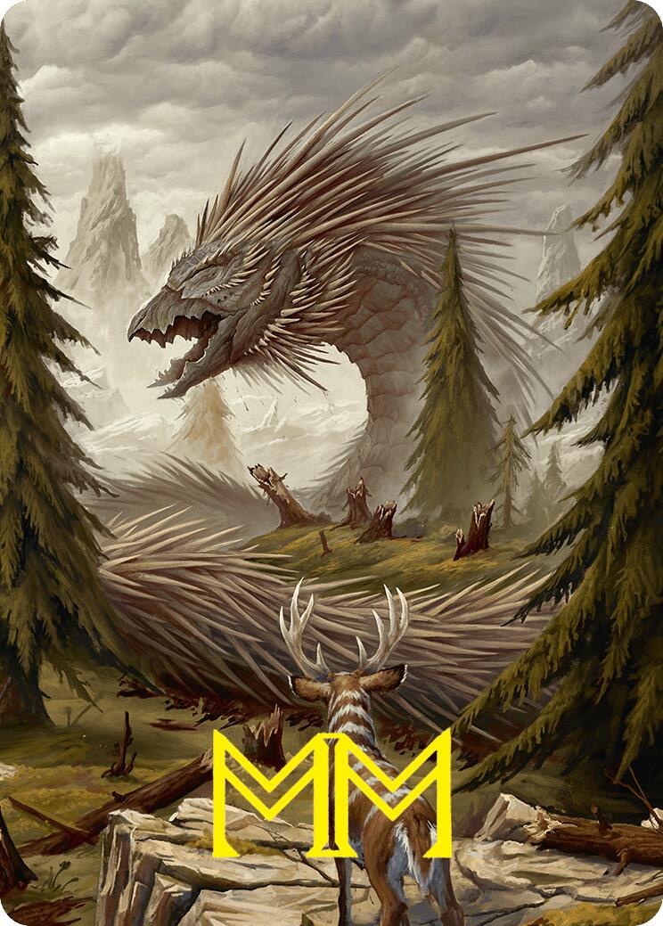 Quilled Greatwurm Art Card (44/54) (Gold-Stamped Signature) [Foundations Art Series] | Game Master's Emporium (The New GME)