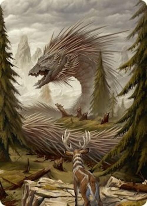 Quilled Greatwurm Art Card (44/54) [Foundations Art Series] | Game Master's Emporium (The New GME)