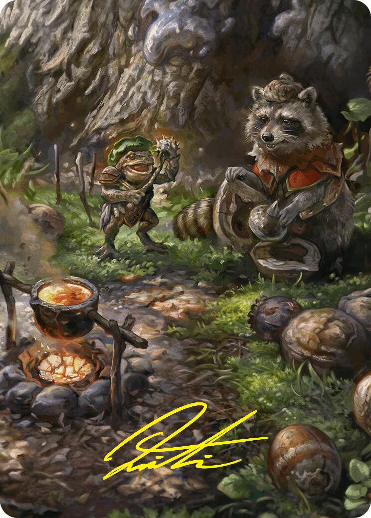 Sylvan Scavenging Art Card (46/54) (Gold-Stamped Signature) [Foundations Art Series] | Game Master's Emporium (The New GME)