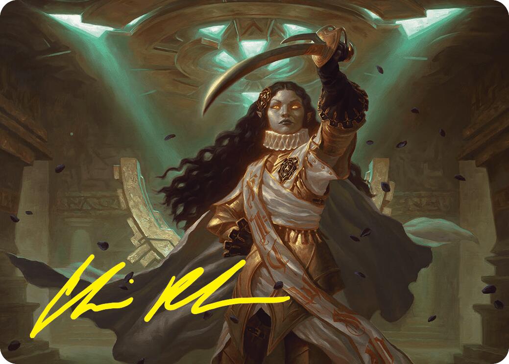 Elenda, Saint of Dusk Art Card (15/54) (Gold-Stamped Signature) [Foundations Art Series] | Game Master's Emporium (The New GME)