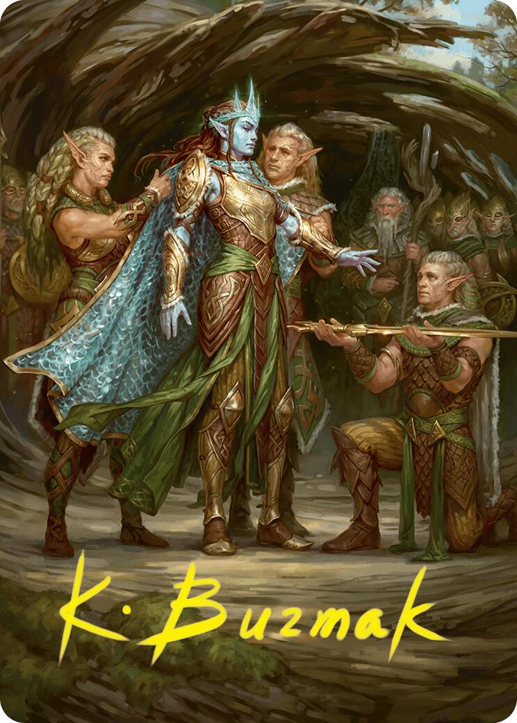 Lathril, Blade of the Elves Art Card (48/54) (Gold-Stamped Signature) [Foundations Art Series] | Game Master's Emporium (The New GME)