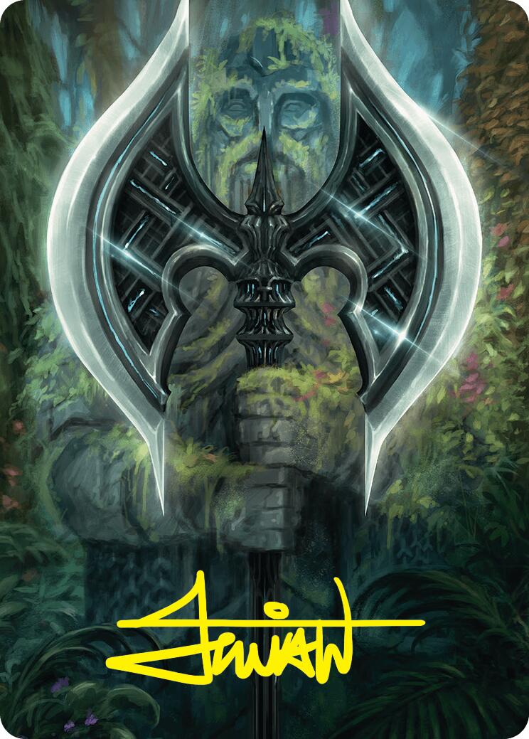 Leyline Axe Art Card (49/54) (Gold-Stamped Signature) [Foundations Art Series] | Game Master's Emporium (The New GME)