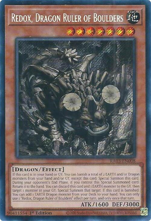 Redox, Dragon Ruler of Boulders (Secret Rare) [RA03-EN008] Secret Rare | Game Master's Emporium (The New GME)