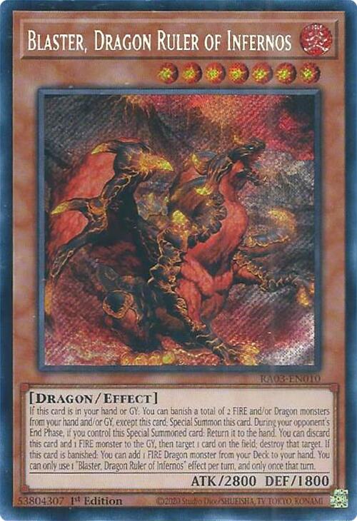 Blaster, Dragon Ruler of Infernos (Secret Rare) [RA03-EN010] Secret Rare | Game Master's Emporium (The New GME)